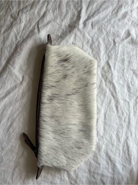 Cowhide makeup bag/catch all bag